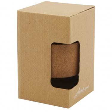 Logotrade Geschäftsgeschenke das Foto: Lidan 360 ml Becher aus Borosilikatglas mit Silikondeckel