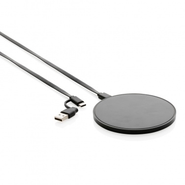 Logotrade Werbegeschenke das Foto: 10W Wireless Charger aus RCS Standard recyceltem Kunststoff