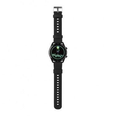 Logotrade werbemittel das Foto: Runde Fit Watch aus RCS recyceltem TPU