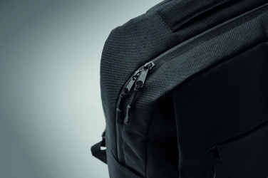 Logotrade werbemittel das Foto: Ein Rucksack aus 600D RPET-Polyester mit 210D-Futter und individuell anpassbarem Druck