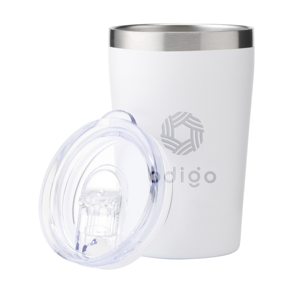 Logotrade Logogeschenke das Foto: Re-Steel RCS Recycled Kaffeebecher 380 ml Thermobecher