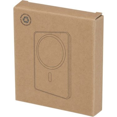 Logotrade Werbeartikel das Foto: Acrab 15 W 5.000 mAh magnetische kabellose Powerbank mit 20 W PD aus recyceltem Kunststoff