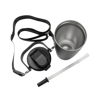 Logotrade Werbegeschenke das Foto: Avira Ayala Crossbody Duosip Becher aus RCS rec. Stahl