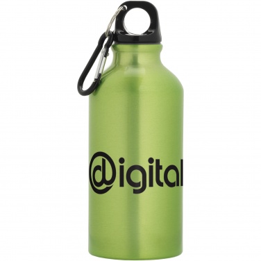 Logotrade business gifts photo of: Oregon 400 ml aluminium water bottle with carabiner