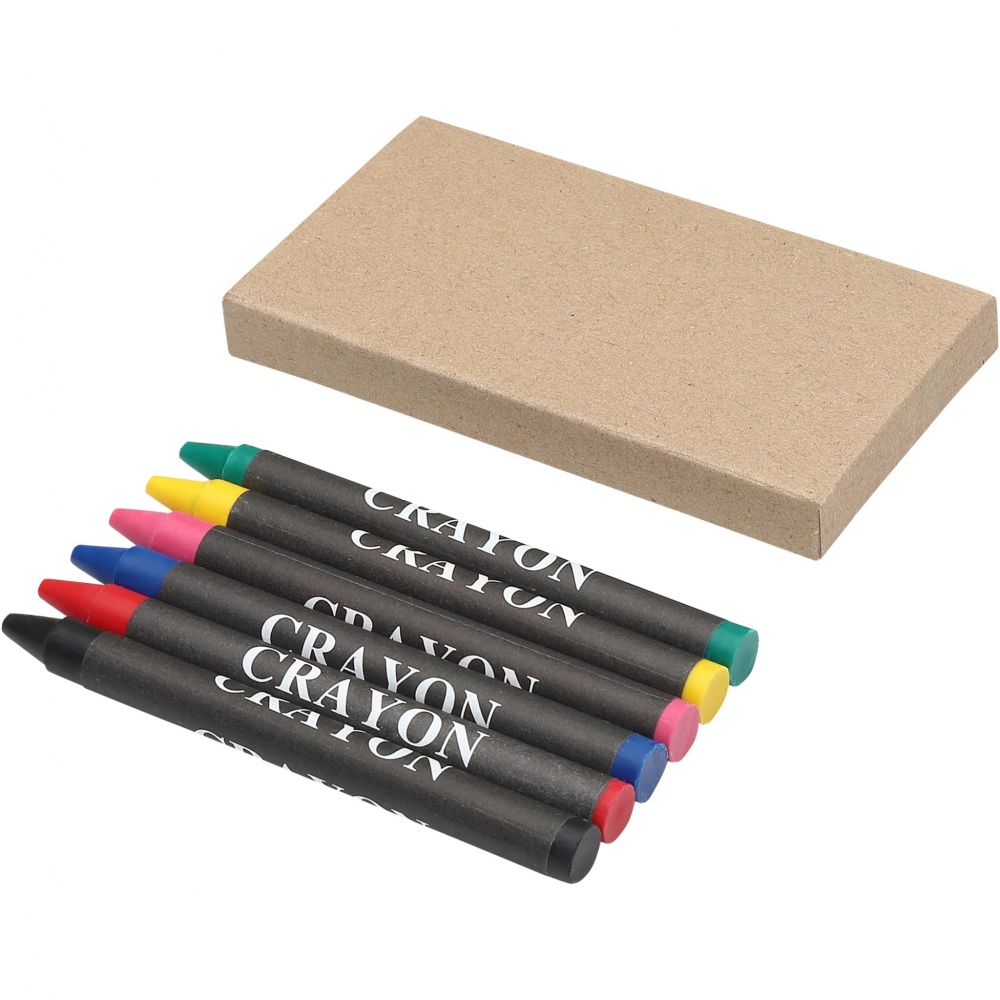 Logo trade promotional products picture of: Ayo 6-piece coloured crayon set