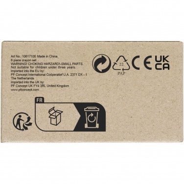 Logo trade promotional gifts picture of: Ayo 6-piece coloured crayon set