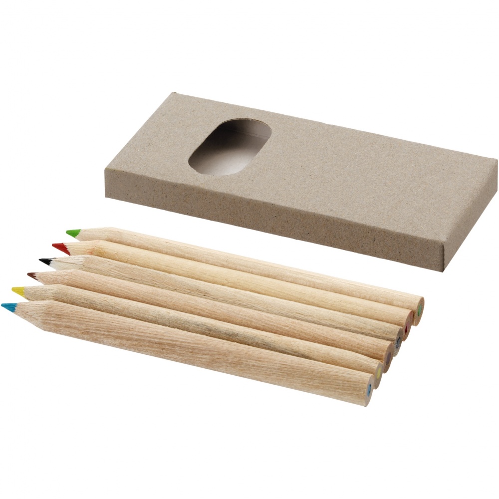 Logotrade advertising product image of: Ayola 6-piece coloured pencil set