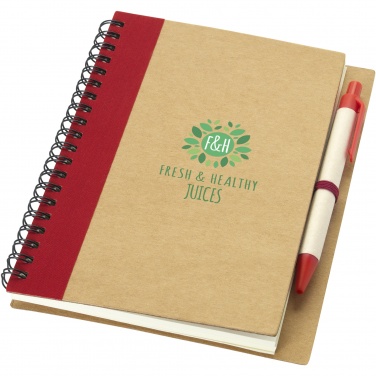 Logo trade promotional giveaways image of: Priestly recycled notebook with pen