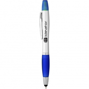 Logo trade promotional items image of: Nash stylus ballpoint pen and highlighter