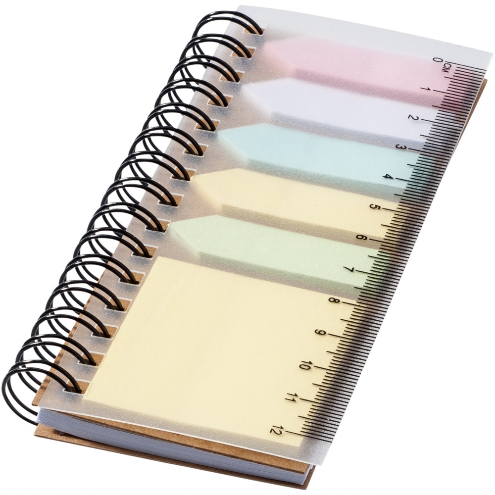 Logotrade promotional gift image of: Spinner spiral notebook with coloured sticky notes