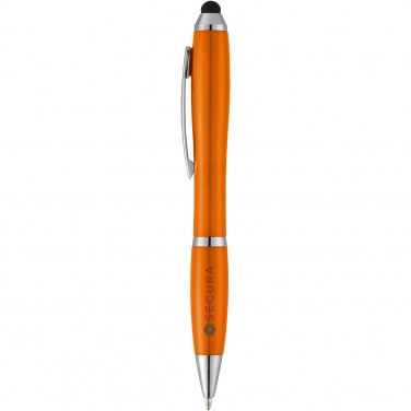 Logo trade corporate gifts picture of: Nash stylus ballpoint pen with coloured grip
