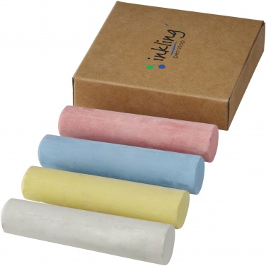 Logo trade promotional gifts picture of: Screech 4-piece chalk set