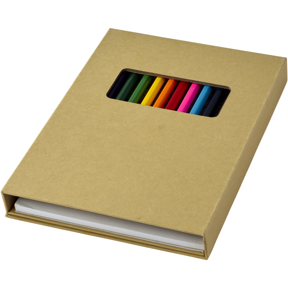 Logo trade advertising product photo of: Pablo colouring set with drawing paper
