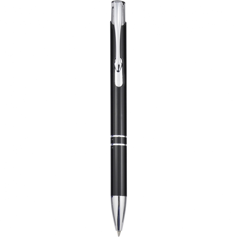 Logo trade promotional merchandise picture of: Moneta aluminium click ballpoint pen (blue ink)