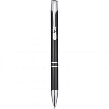 Logo trade promotional items image of: Moneta aluminium click ballpoint pen (blue ink)