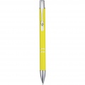 Moneta aluminium click ballpoint pen (blue ink), Yellow