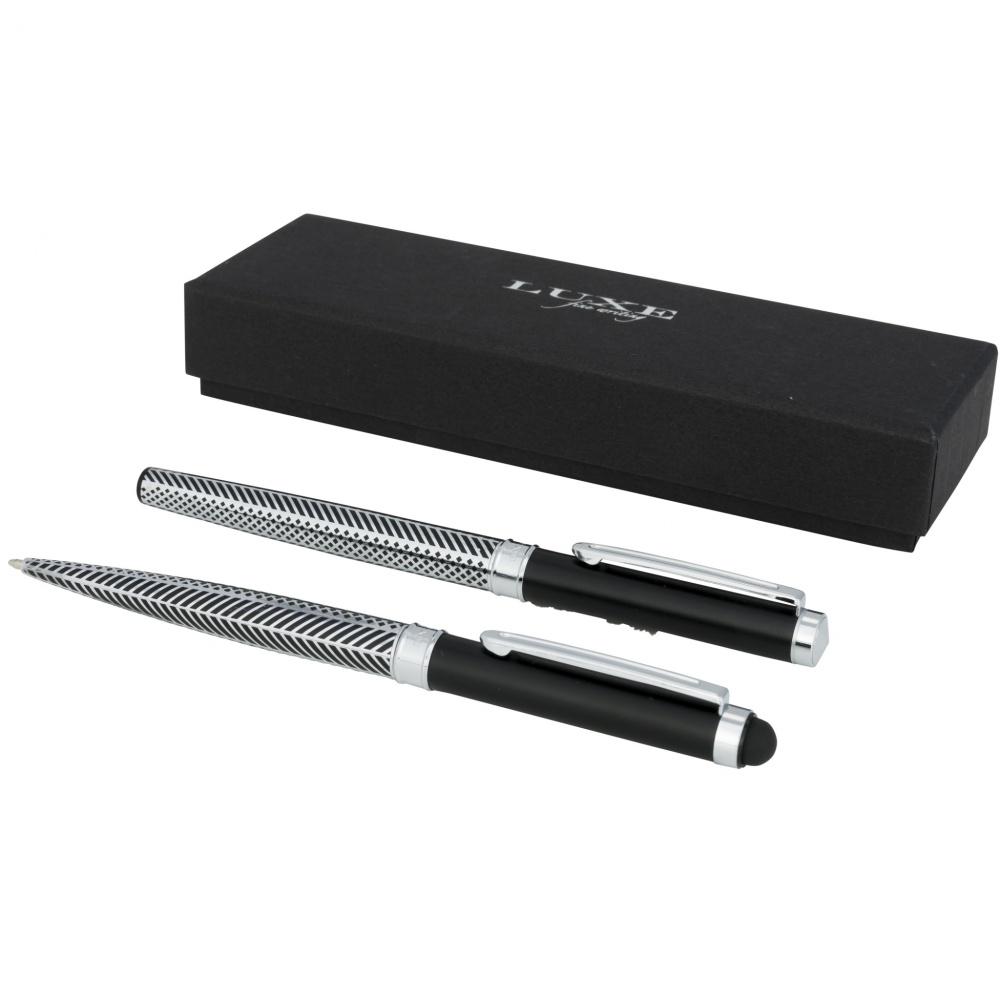 Logo trade promotional giveaways image of: Empire duo pen gift set