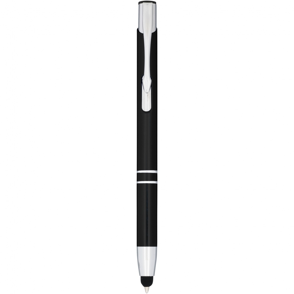 Logo trade promotional product photo of: Moneta anodized aluminium click stylus ballpoint pen