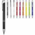 Moneta aluminium click ballpoint pen (black ink), Silver