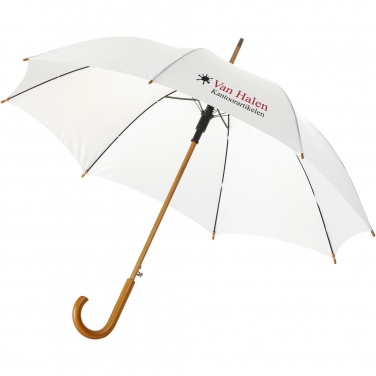 Logo trade promotional gifts image of: Kyle 23" auto open umbrella wooden shaft and handle