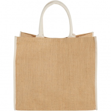 Logo trade promotional product photo of: Harry coloured edge jute tote bag 25L