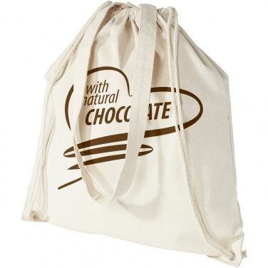 Logo trade promotional merchandise photo of: Eliza 240 g/m² cotton drawstring bag 6L
