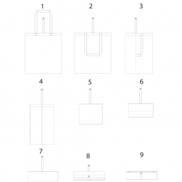 Logo trade corporate gift photo of: Nevada 100 g/m² cotton foldable tote bag 7L