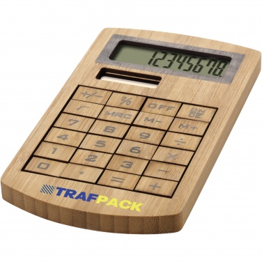 Logo trade promotional merchandise photo of: Eugene calculator made of bamboo