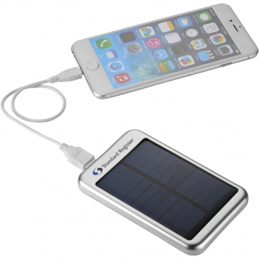 Logo trade promotional merchandise image of: Bask 4000 mAh solar power bank