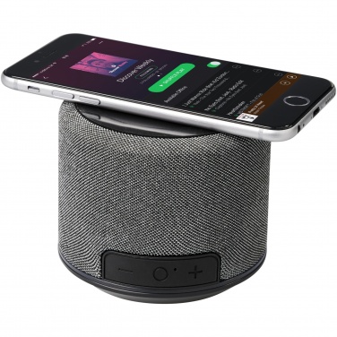 Logotrade promotional gift image of: Fiber 3W wireless charging Bluetooth® speaker