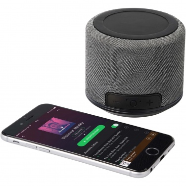 Logo trade promotional merchandise image of: Fiber 3W wireless charging Bluetooth® speaker