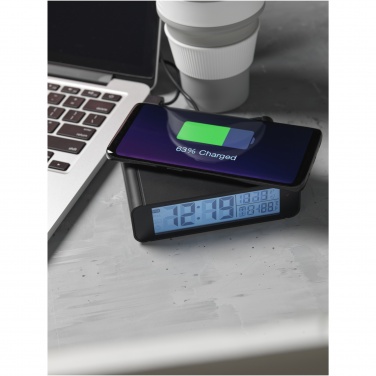 Logotrade promotional gift picture of: Seconds 5W wireless charging clock
