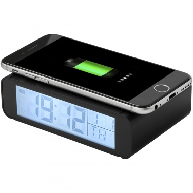 Logo trade business gifts image of: Seconds 5W wireless charging clock