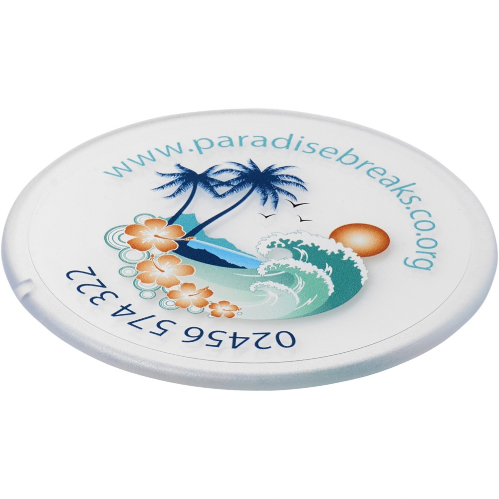 Logotrade advertising product picture of: Renzo round plastic coaster