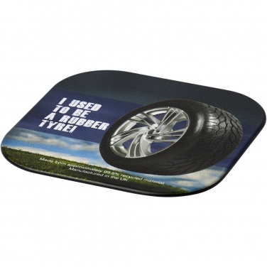 Logo trade promotional giveaway photo of: Brite-Mat® square coaster with tyre material