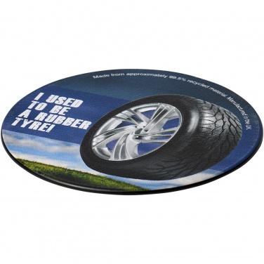 Logotrade advertising product image of: Brite-Mat® round coaster with tyre material