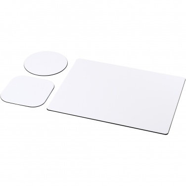 Logo trade promotional gifts image of: Brite-Mat® mouse mat and coaster set combo 1
