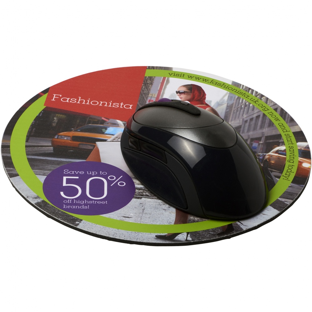 Logo trade business gift photo of: Q-Mat® round mouse mat