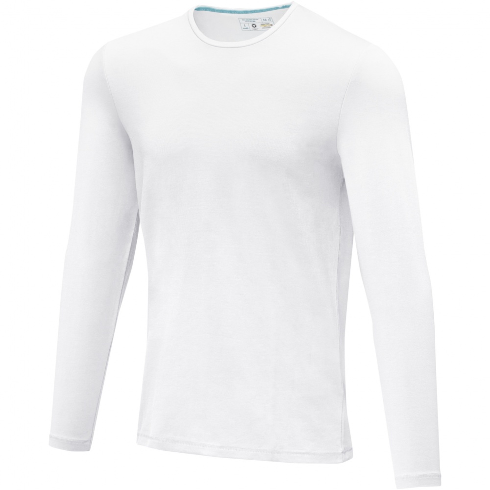 Logo trade promotional giveaway photo of: Ponoka long sleeve men's organic t-shirt
