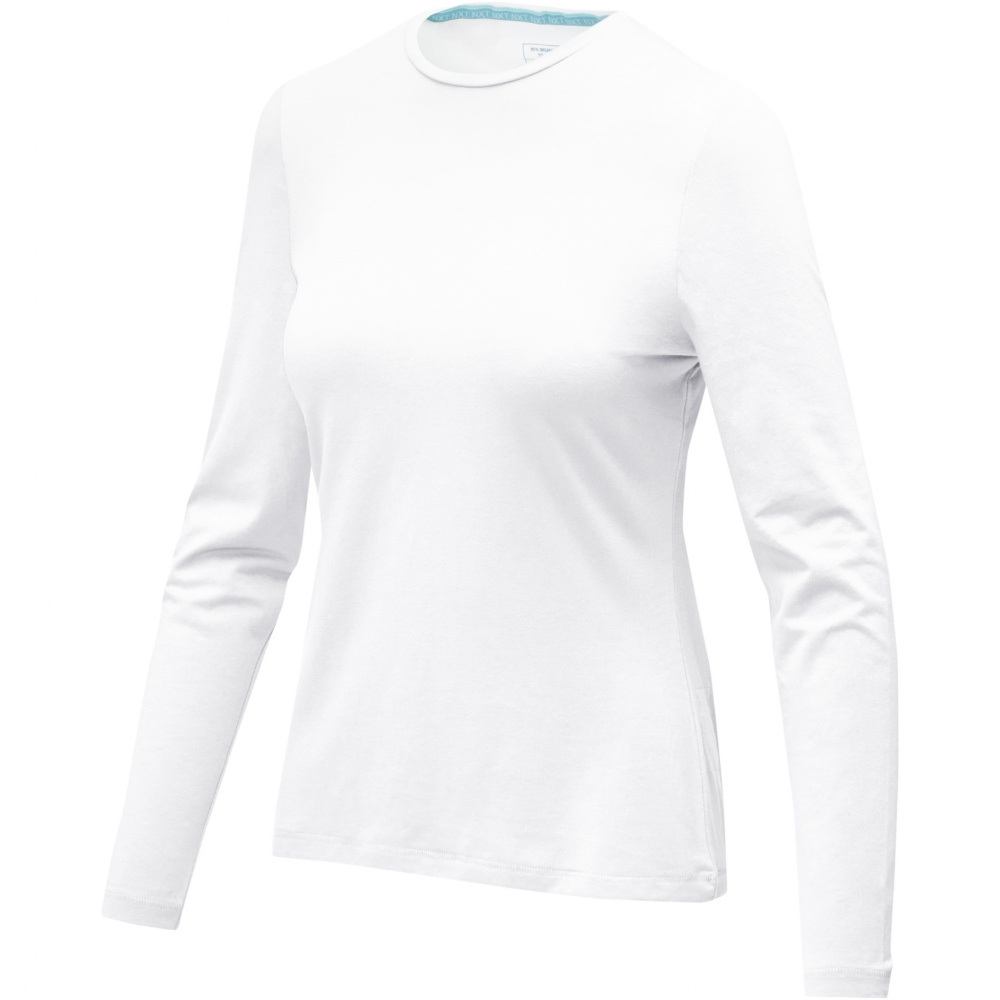 Logo trade promotional giveaway photo of: Ponoka long sleeve women's organic t-shirt