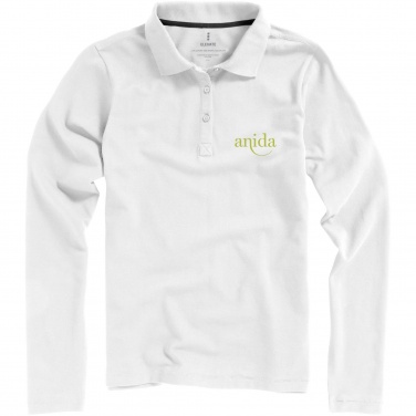 Logo trade corporate gifts picture of: Oakville long sleeve women's polo