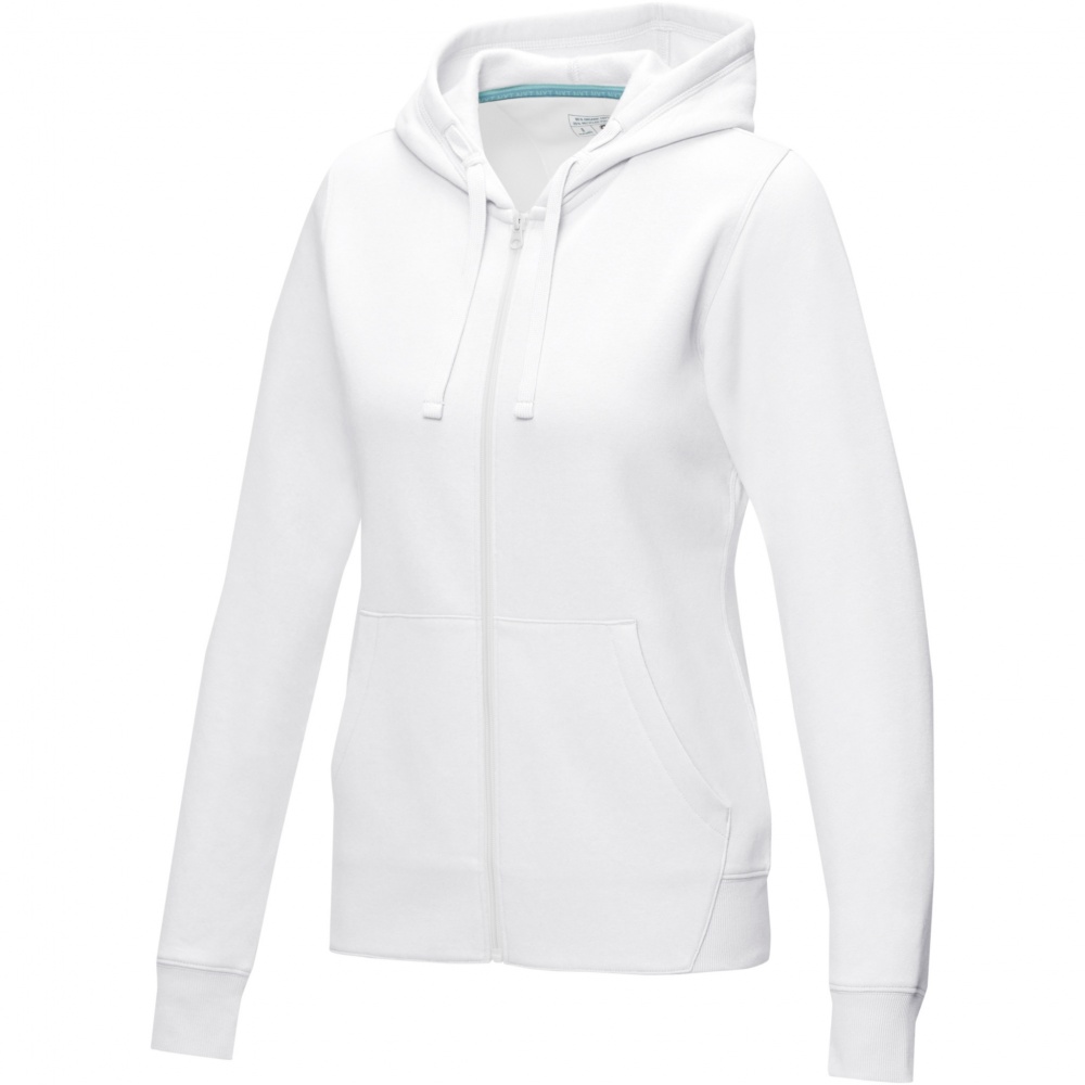 Logo trade business gift photo of: Ruby women’s organic recycled full zip hoodie