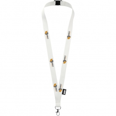 Logotrade promotional product picture of: Tom recycled PET lanyard with breakaway closure