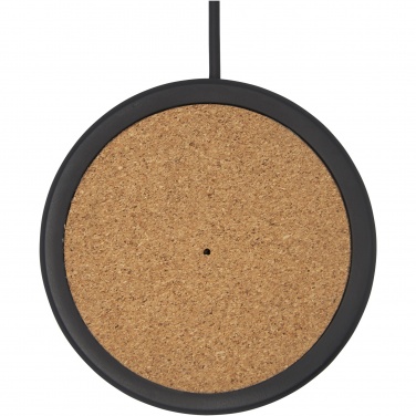 Logo trade business gifts image of: Kivi 10W limestone/cork wireless charging pad
