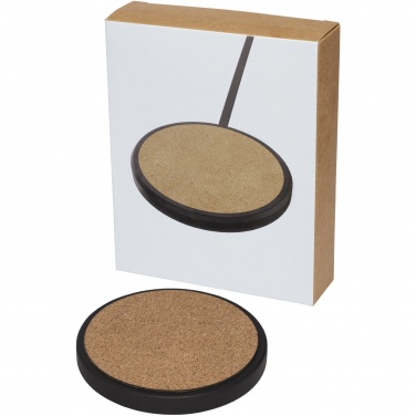 Logo trade promotional items picture of: Kivi 10W limestone/cork wireless charging pad