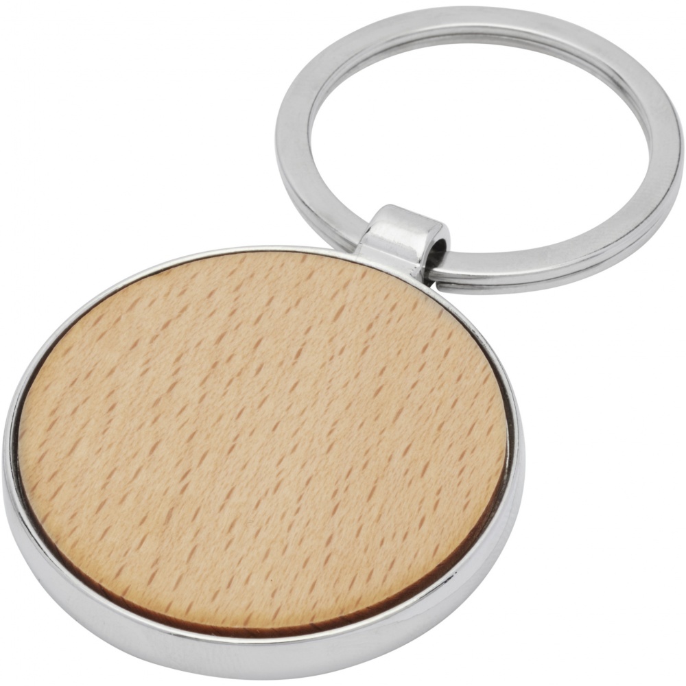 Logotrade advertising product picture of: Moreno beech wood round keychain