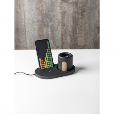Logo trade promotional merchandise picture of: Klip 5W wireless charging desk organizer