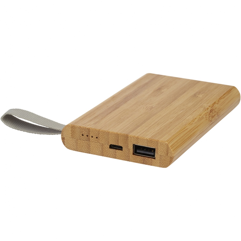 Logo trade promotional gift photo of: Tulda 5000 mAh bamboo power bank