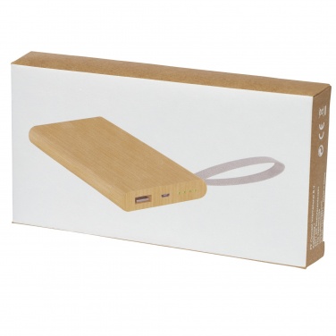 Logo trade corporate gifts image of: Tulda 5000 mAh bamboo power bank