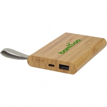 Logo trade promotional merchandise photo of: Tulda 5000 mAh bamboo power bank
